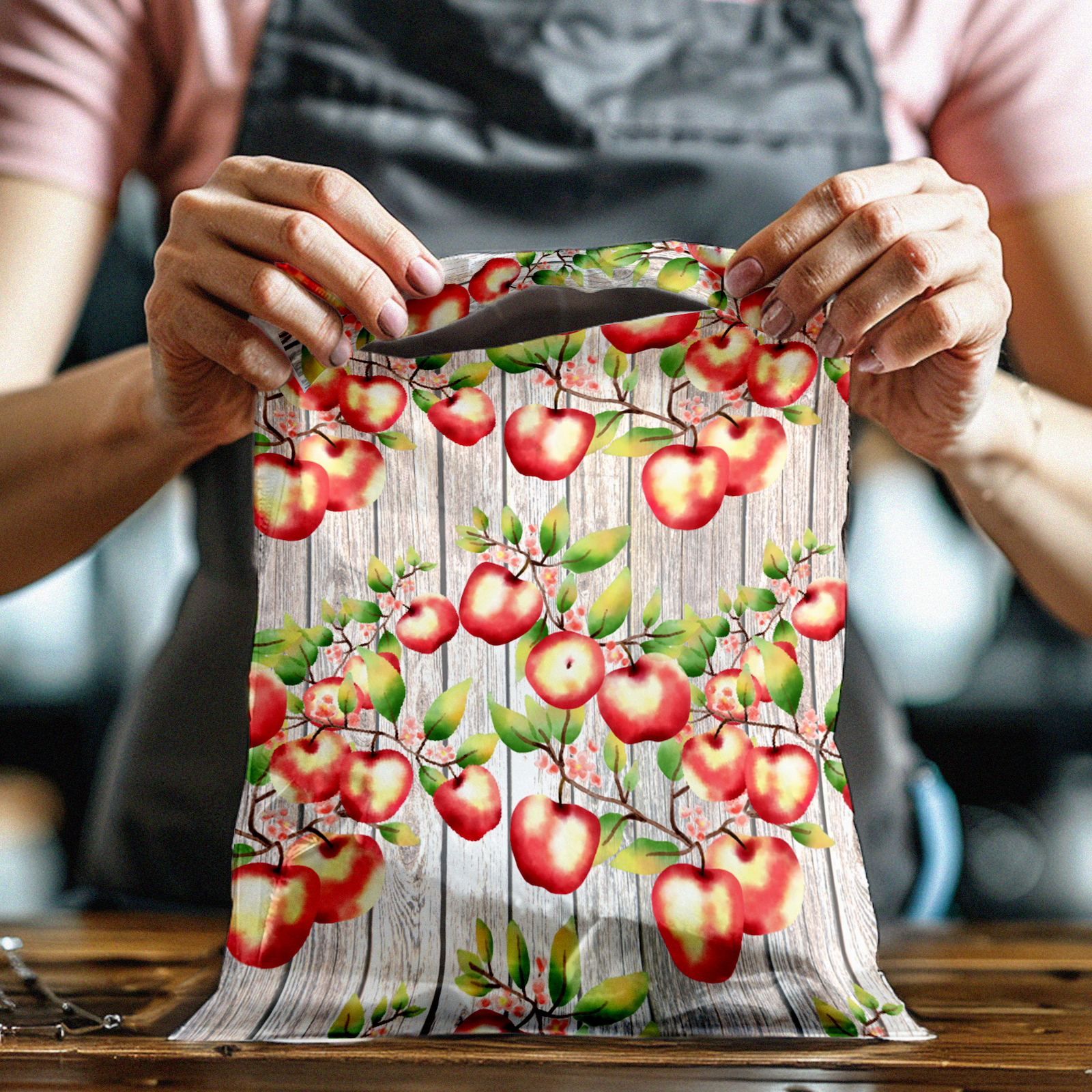 10x13 Apples and Blossoms Shipping Premium Printed Poly Mailers – Shipping Bags for Small Business