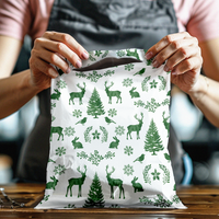12x15" Winter Deer Designer Poly Mailers Shipping Envelopes Premium Printed Bags