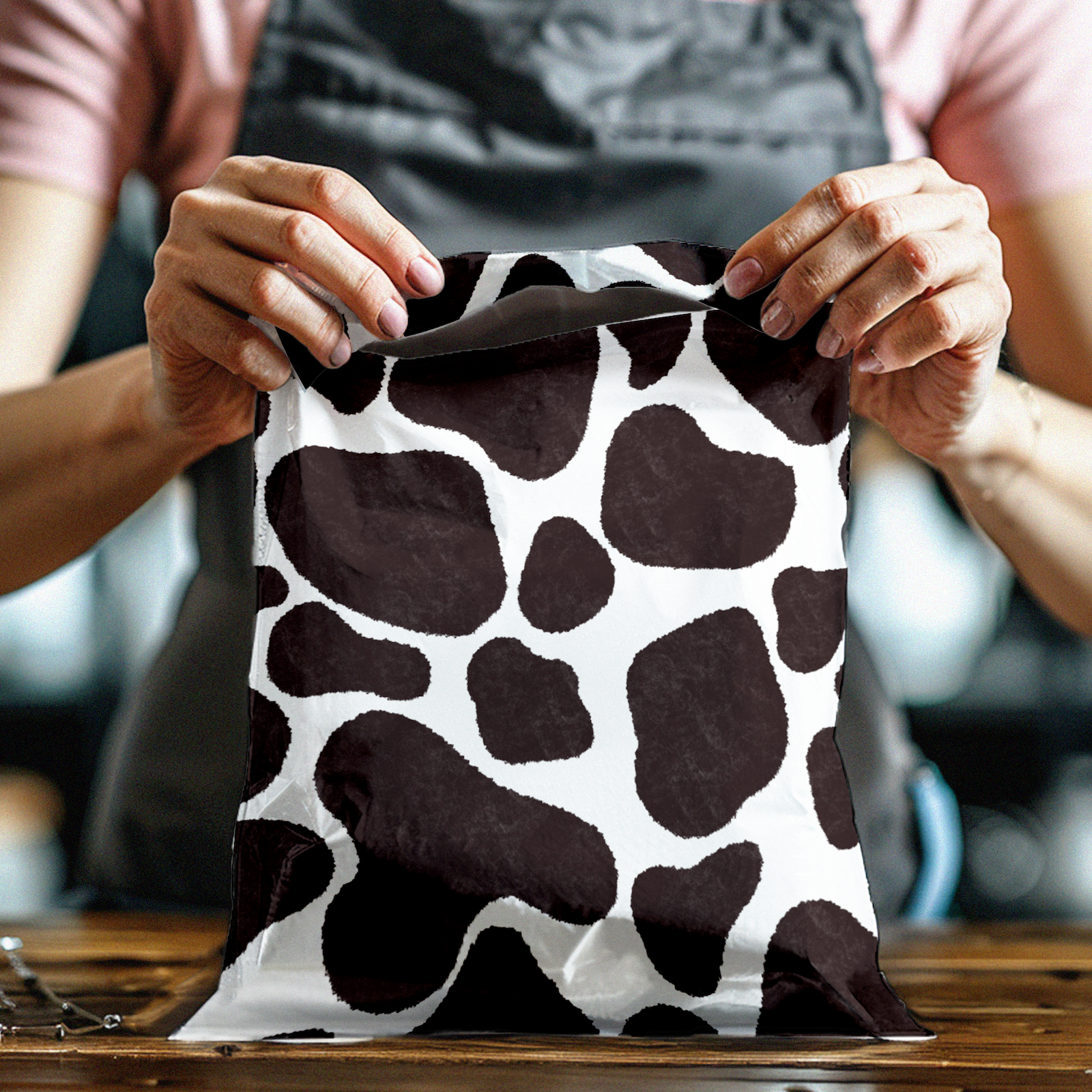 10x13 Cow Print Poly Mailers – Shipping Bags for Small Business