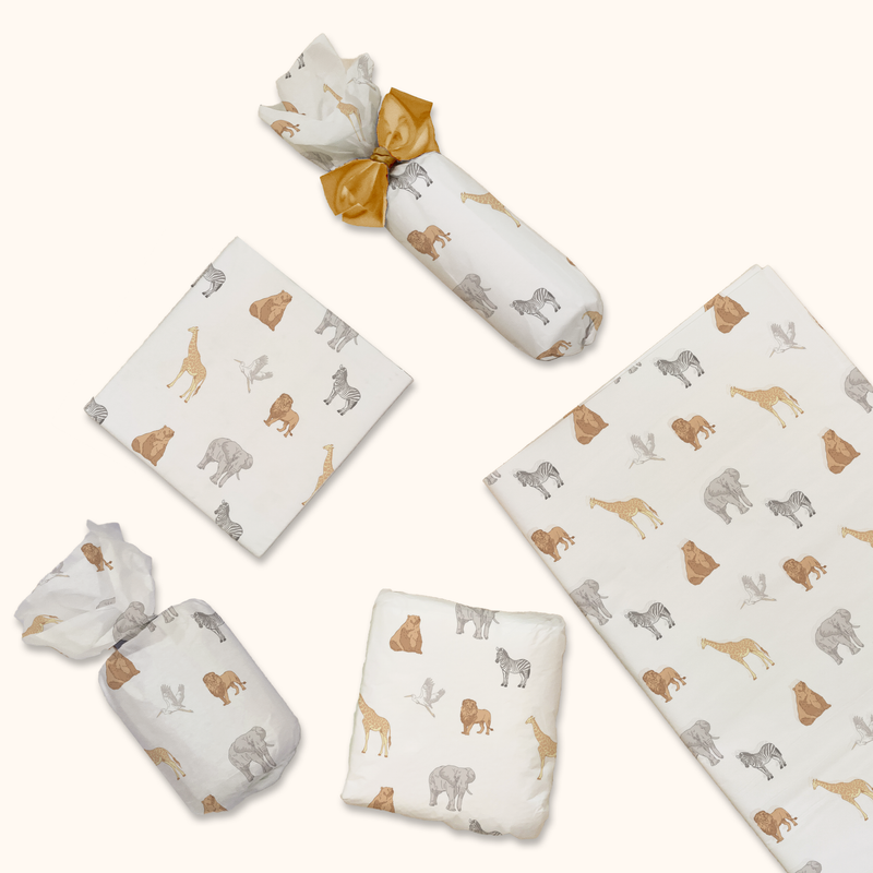 Safari Animals Designer Tissue Paper For Gift Bags