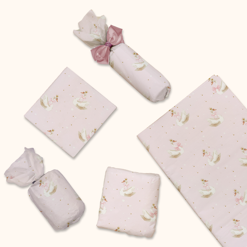 Pink Swans Tissue Paper For Gift Bags
