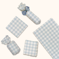 Blue Gingham Designer Tissue Paper for Gift Bags