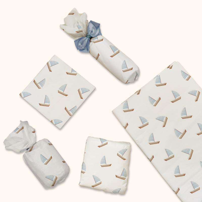Sailboats Designer Tissue Paper For Gift Bags