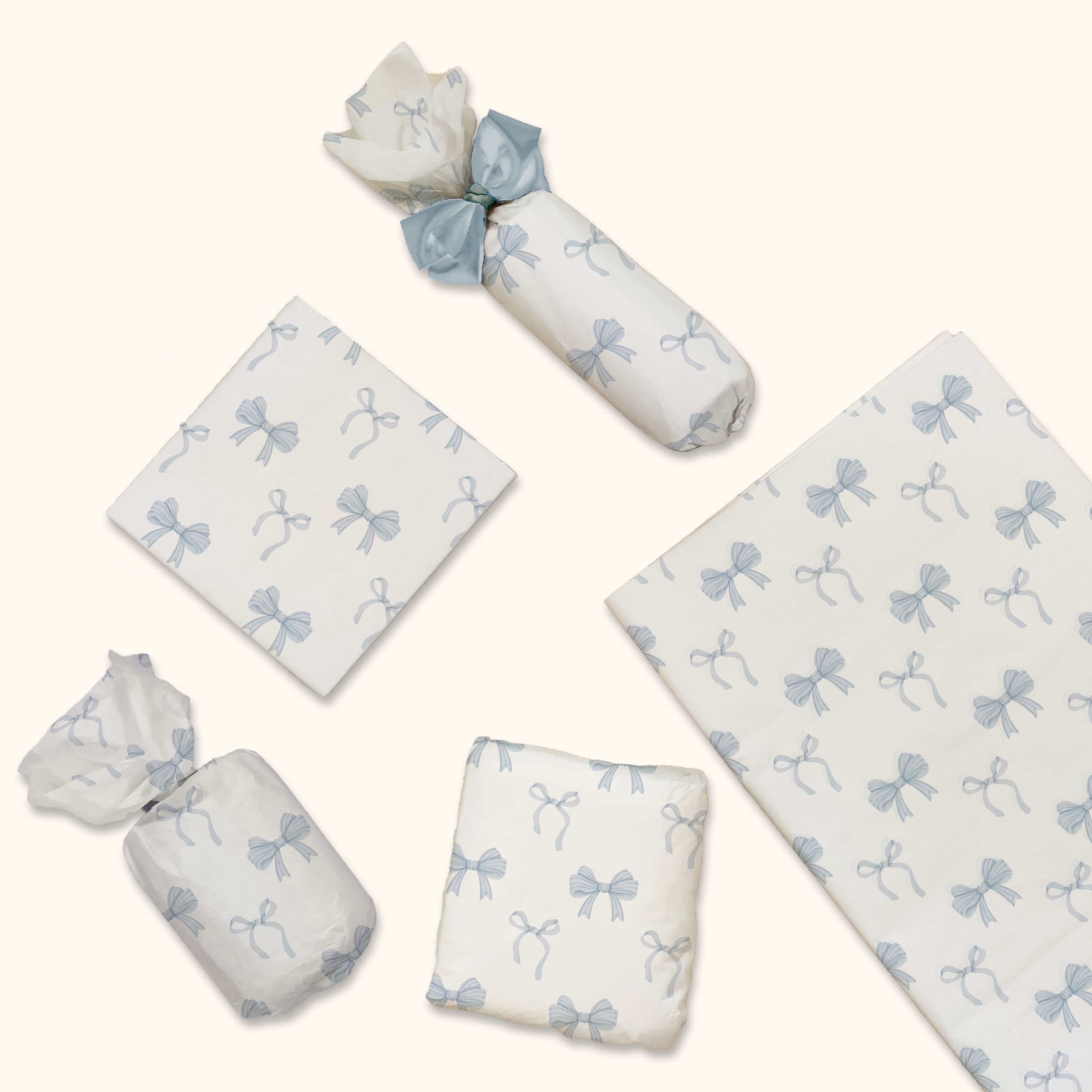 Blue Bows 20x30 Tissue Paper – Gift Wrapping & Boutique Packaging
