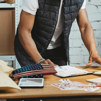 12x15 Rustic American Flag Poly Mailers – Shipping Bags for Small Business