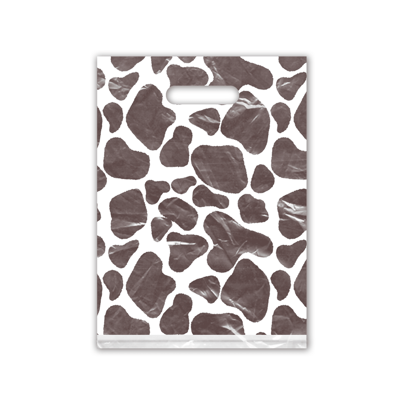 9x12 Cow Print Designer Poly Plastic Merchandise Bags Premium Printed Bags - Pro Supply Global