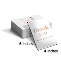 Thank You For Shopping Small Insert Cards for Business Customers