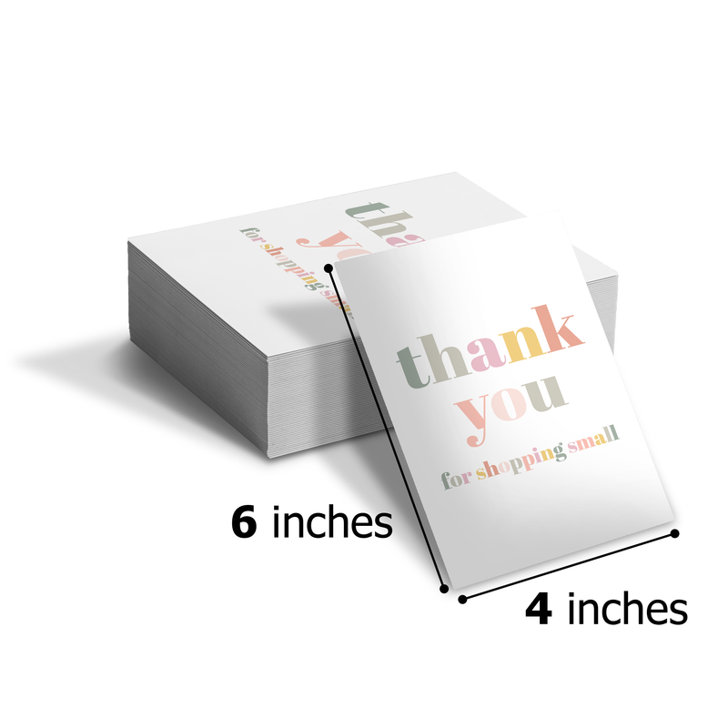Thank You For Shopping Small Insert Cards for Business Customers