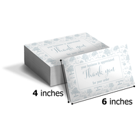 Blue Toile Insert Cards for Business Customers