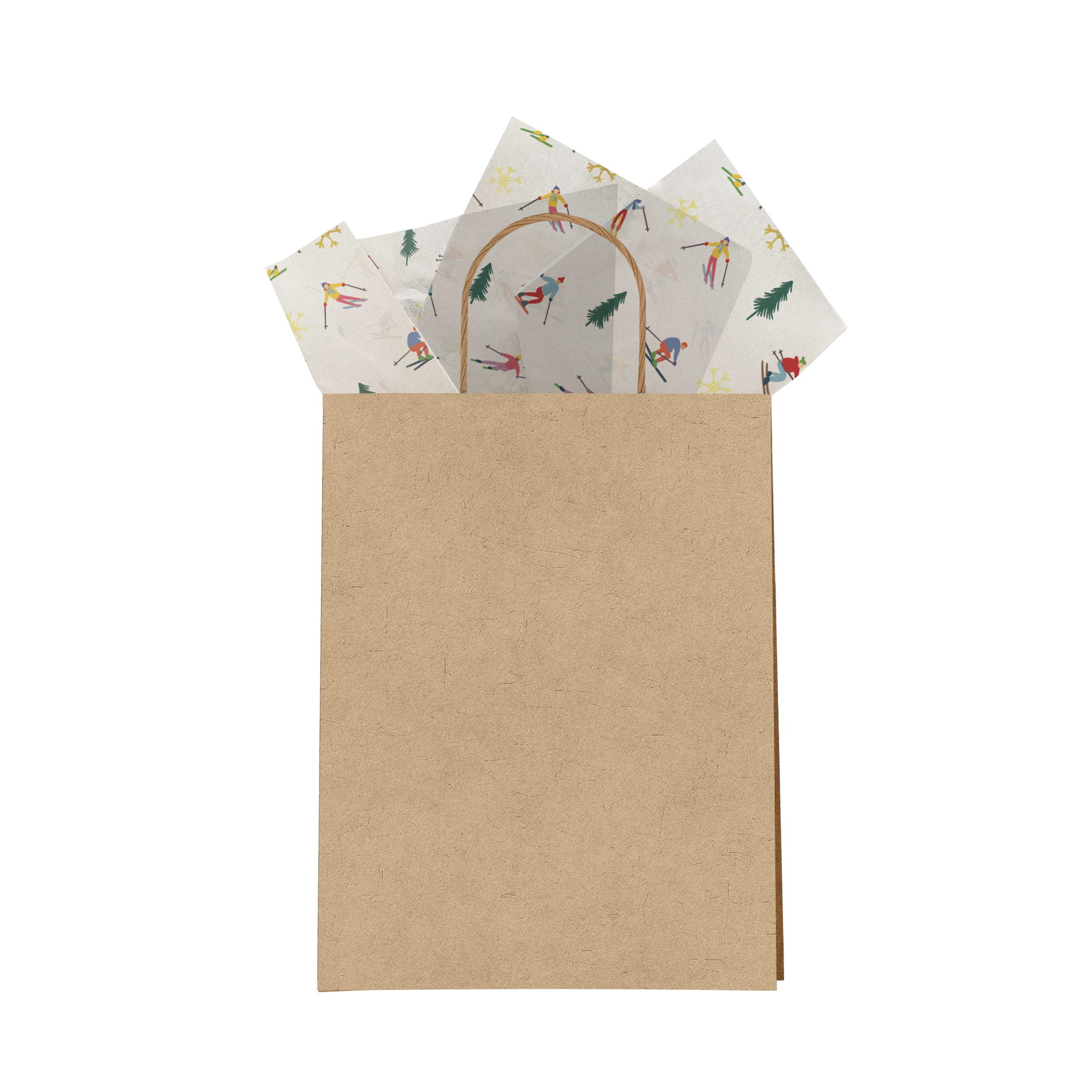 Winter Ski Village Tissue Paper – 20 x 30 Holiday Gift Wrap Tissue Paper