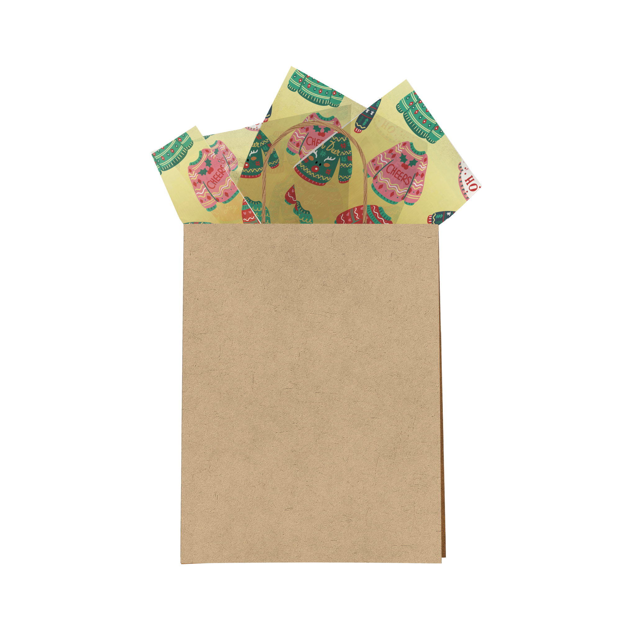 Ugly Christmas Sweater Tissue Paper – 20 x 30 Holiday Gift Wrap Tissue Paper