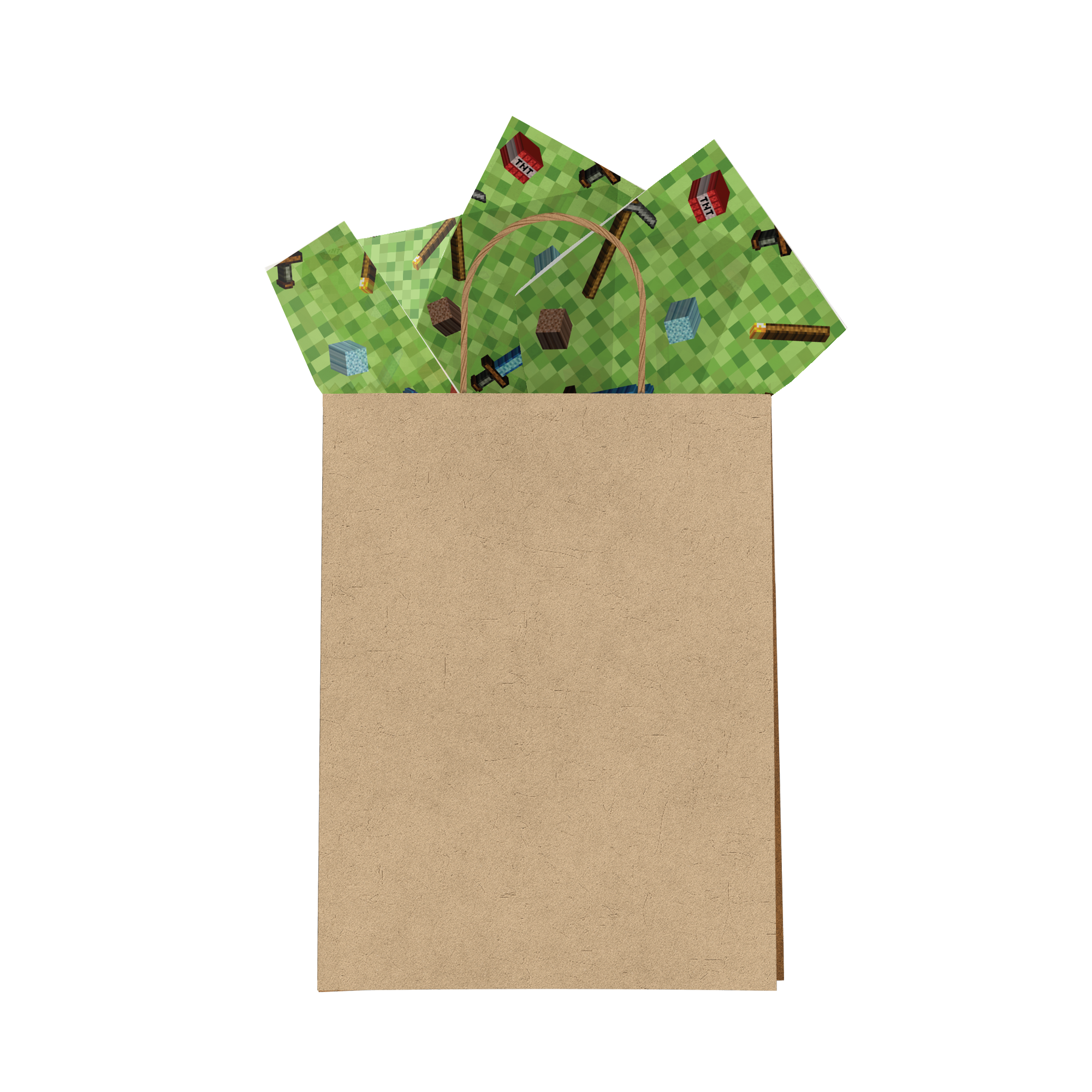 Mining Pixel Game 20x30 Tissue Paper – Gift Wrapping & Boutique Packaging