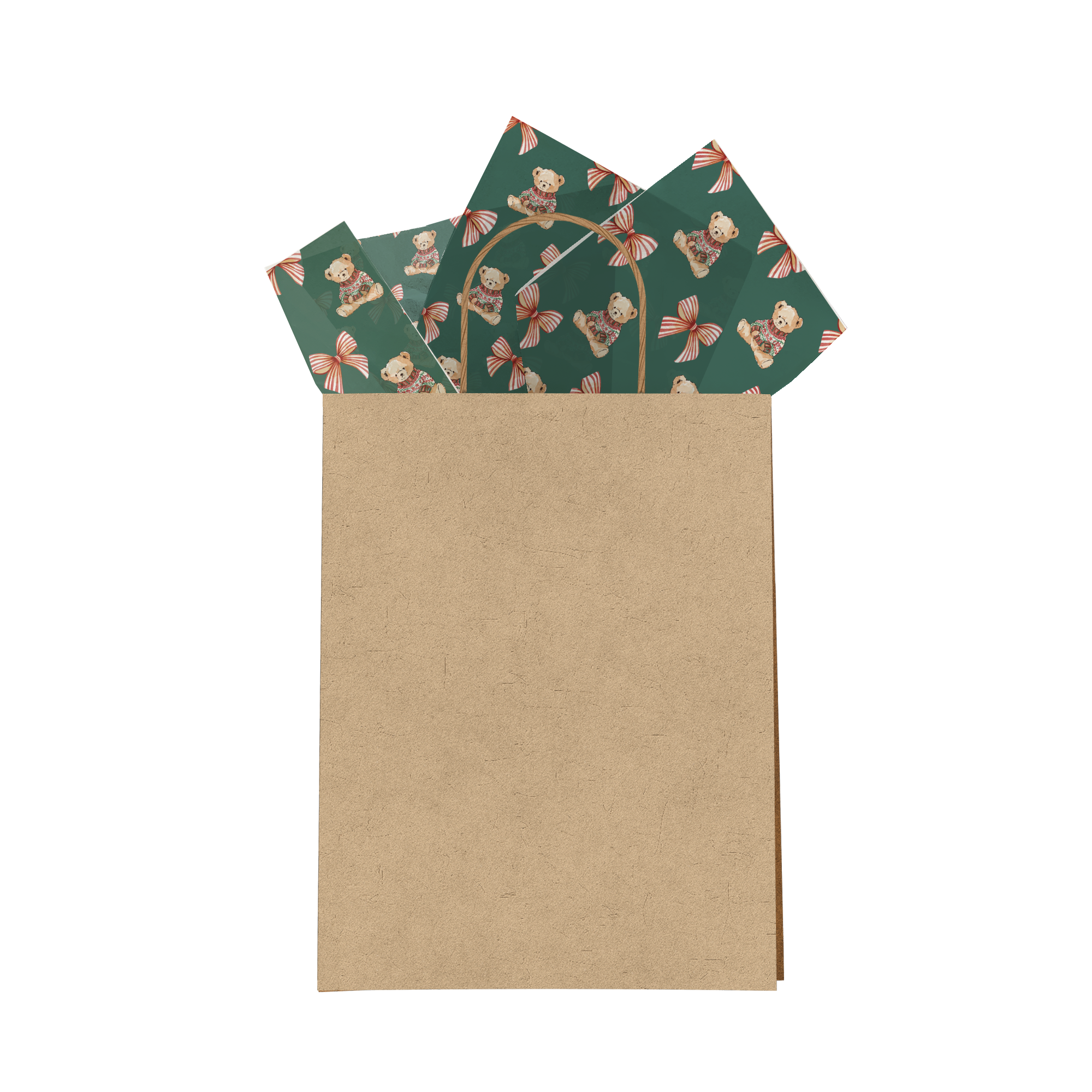 Christmas Teddy Bear Tissue Paper – 20 x 30 Holiday Gift Wrap Tissue Paper