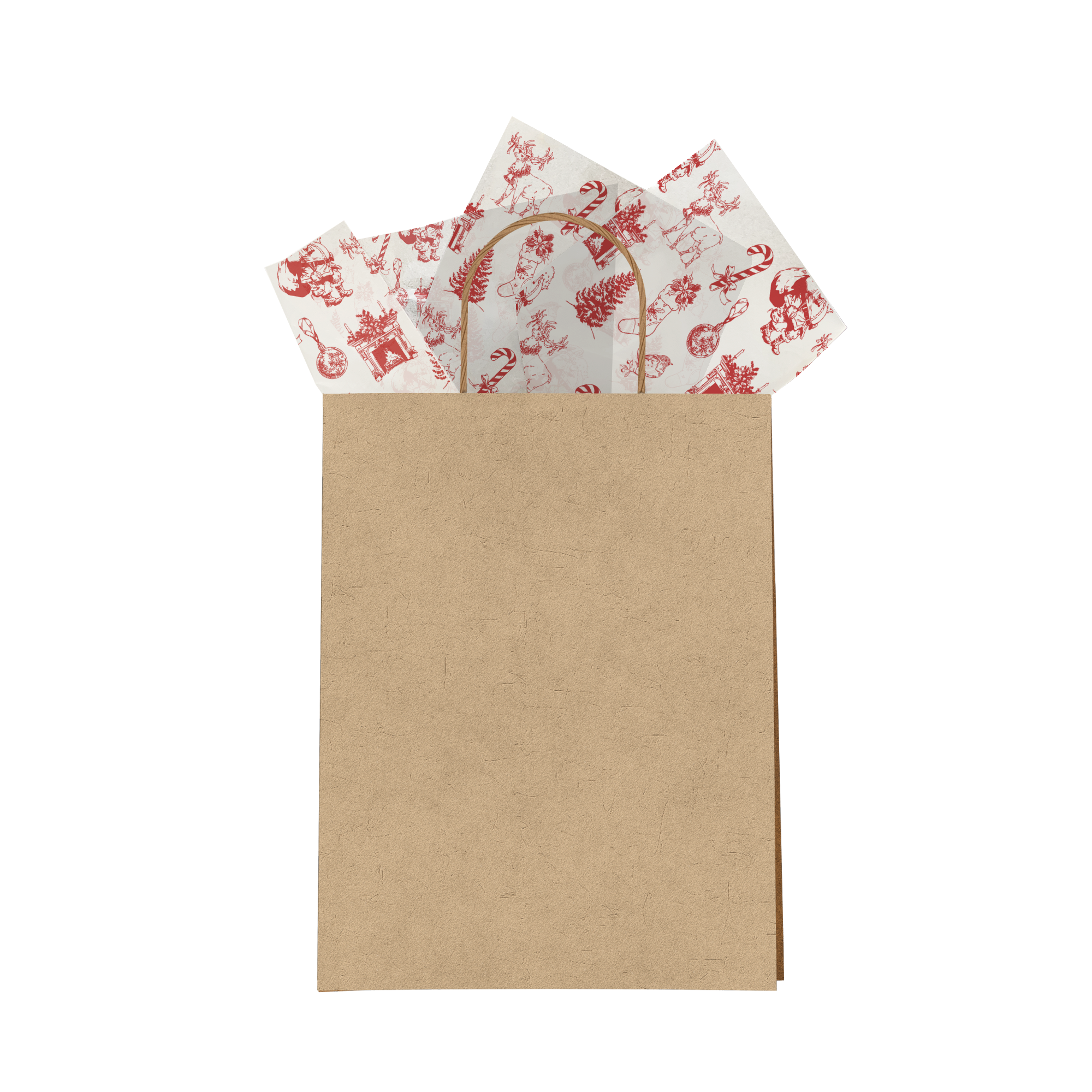 Vintage Christmas Toile Tissue Paper – 20 x 30 Holiday Gift Wrap Tissue Paper