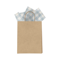 Blue Gingham Designer Tissue Paper for Gift Bags