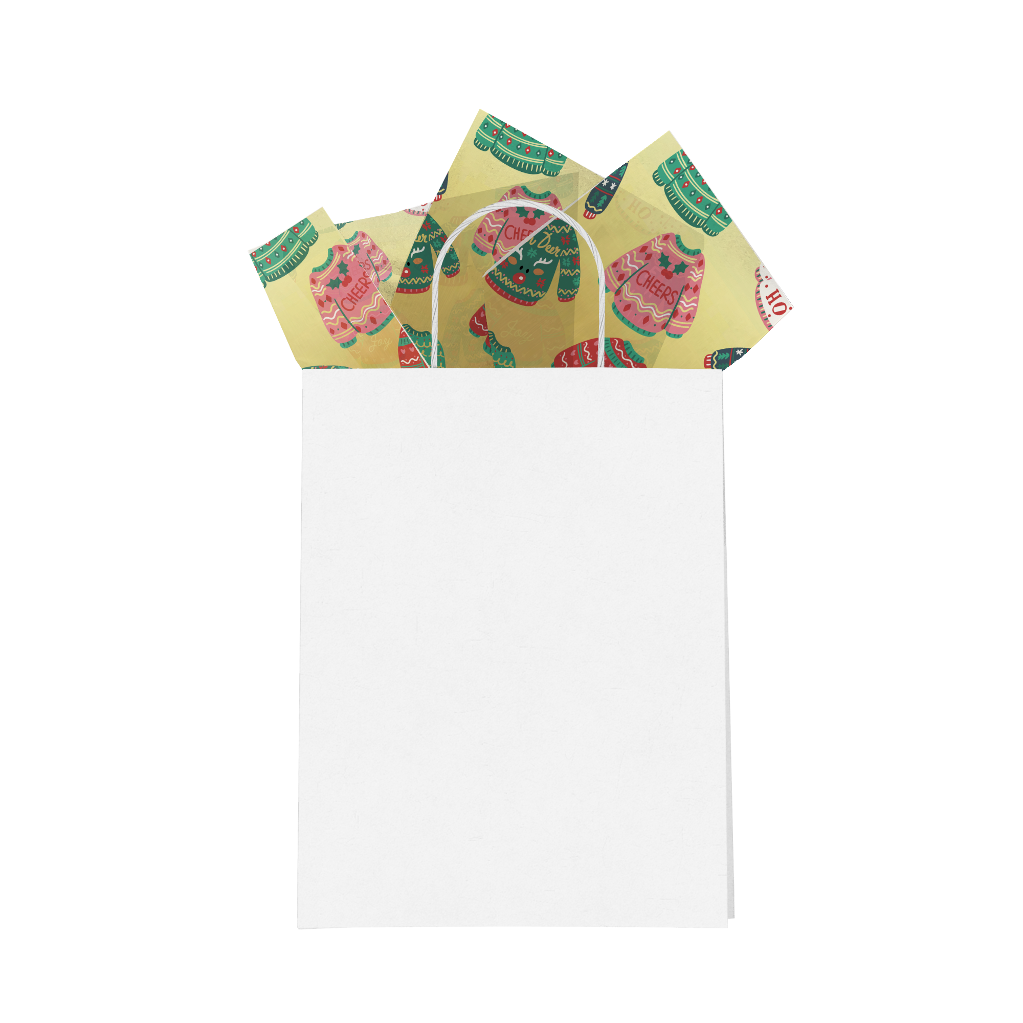 Ugly Christmas Sweater Tissue Paper – 20 x 30 Holiday Gift Wrap Tissue Paper