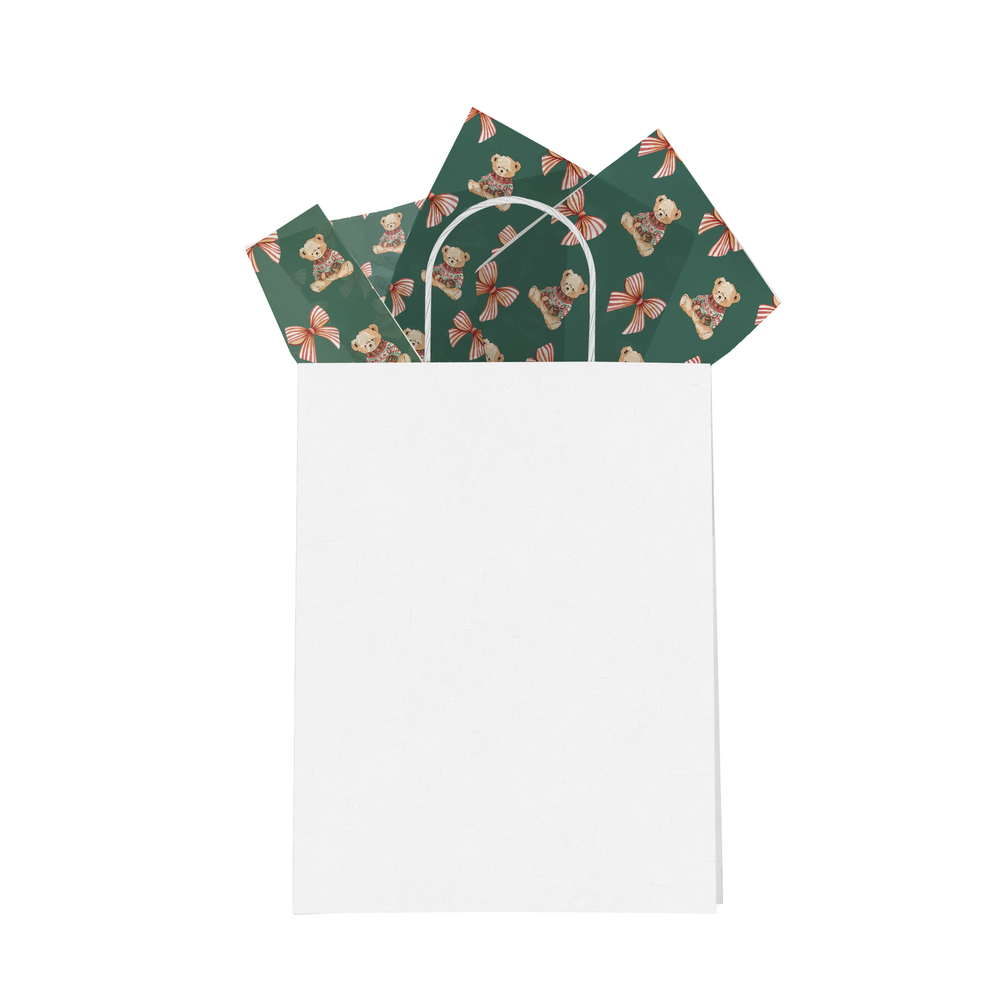Christmas Teddy Bear Tissue Paper – 20 x 30 Holiday Gift Wrap Tissue Paper