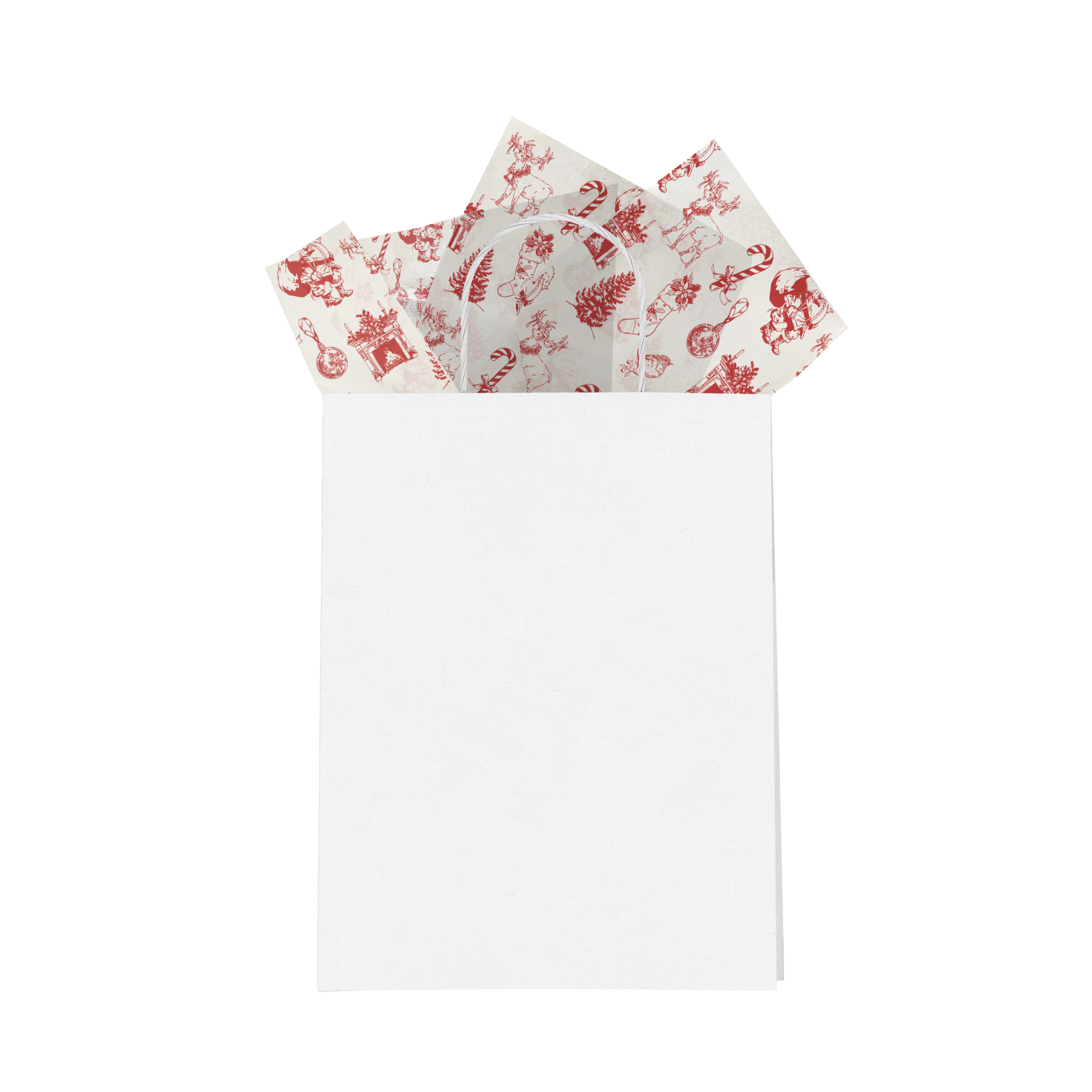 Vintage Christmas Toile Tissue Paper – 20 x 30 Holiday Gift Wrap Tissue Paper