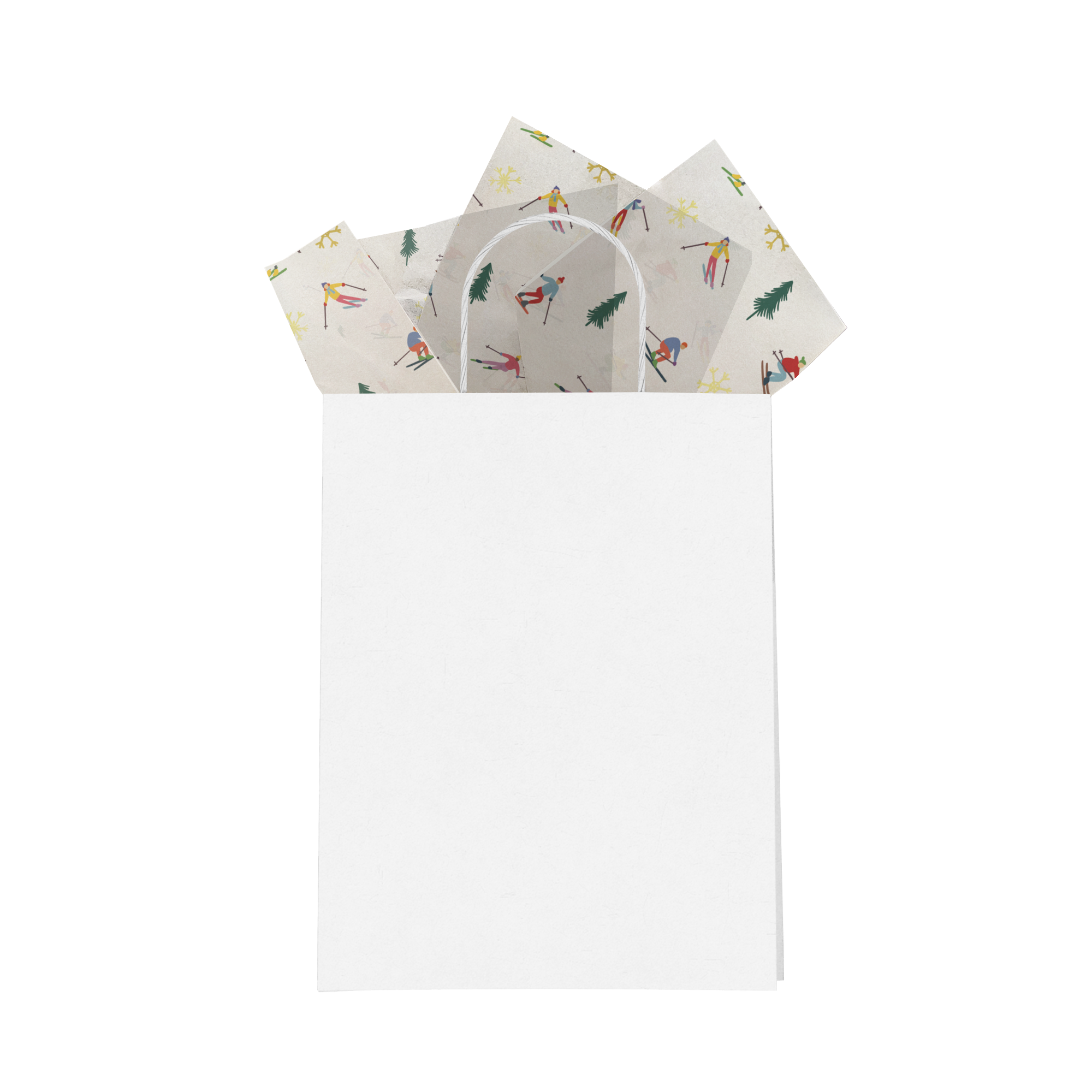 Winter Ski Village Tissue Paper – 20 x 30 Holiday Gift Wrap Tissue Paper