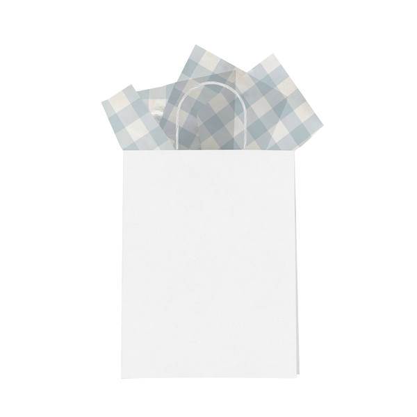 Blue Gingham Designer Tissue Paper for Gift Bags
