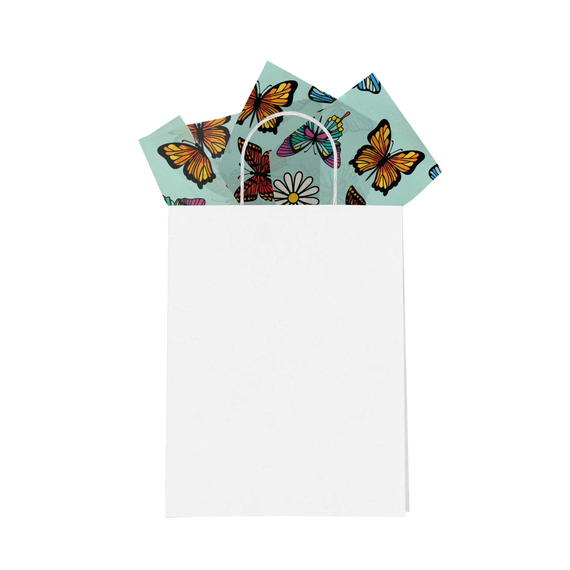 Butterflies and Daisies 20x30 Tissue Paper – Gift Wrapping & Boutique Packaging