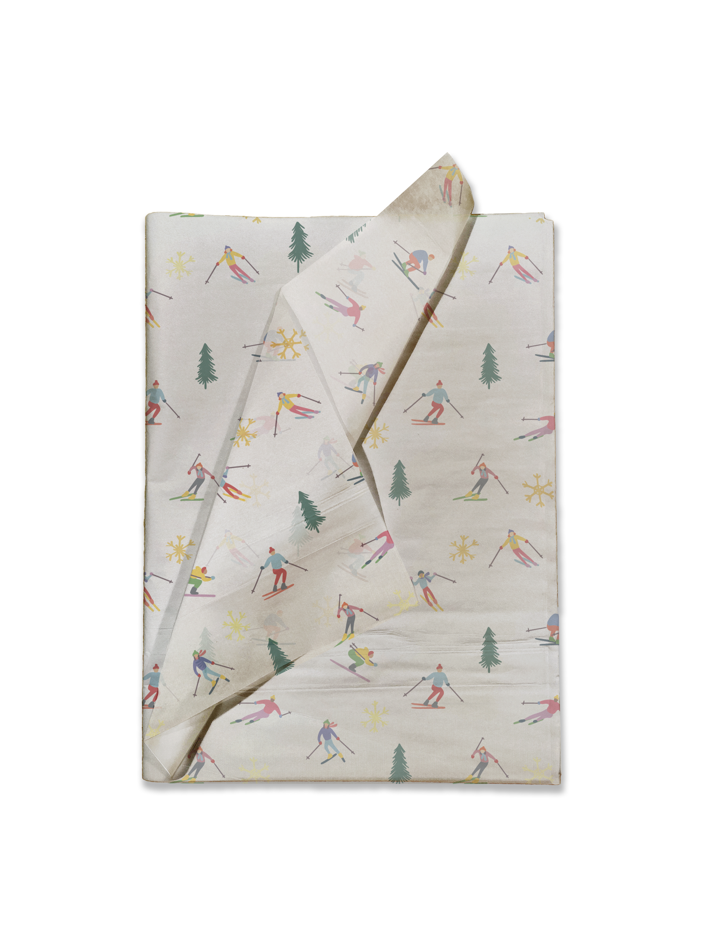 Winter Ski Village Tissue Paper – 20 x 30 Holiday Gift Wrap Tissue Paper