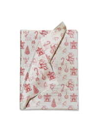 Vintage Christmas Toile Tissue Paper – 20 x 30 Holiday Gift Wrap Tissue Paper