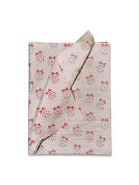Vintage Floral Christmas Baubles Tissue Paper – 20 x 30 Holiday Gift Wrap Tissue Paper