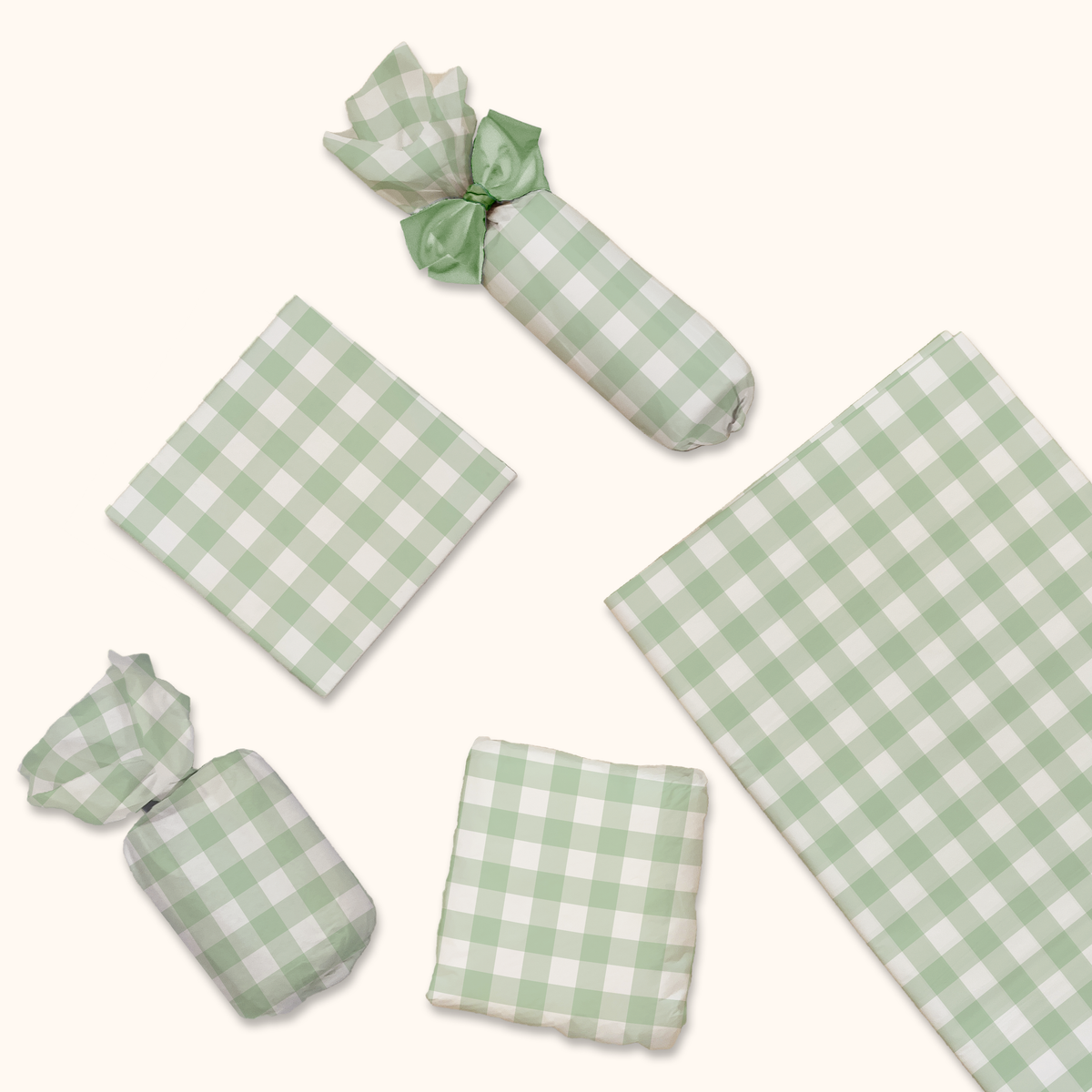 Green Gingham Tissue Paper – 20 x 30 Decorative Gift Wrap Tissue Paper