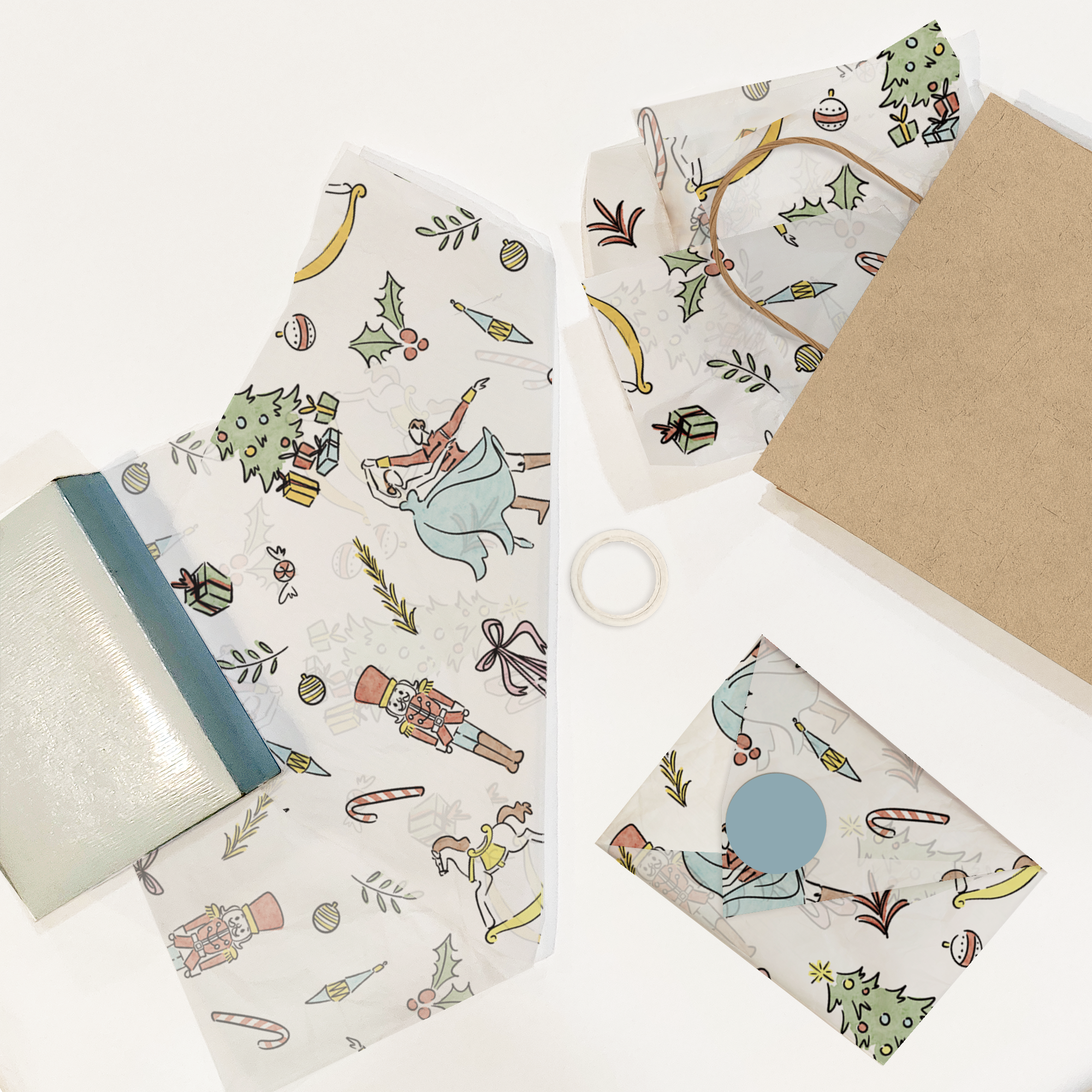 Nutcracker Christmas Tissue Paper – 20 x 30 Holiday Gift Wrap Tissue Paper