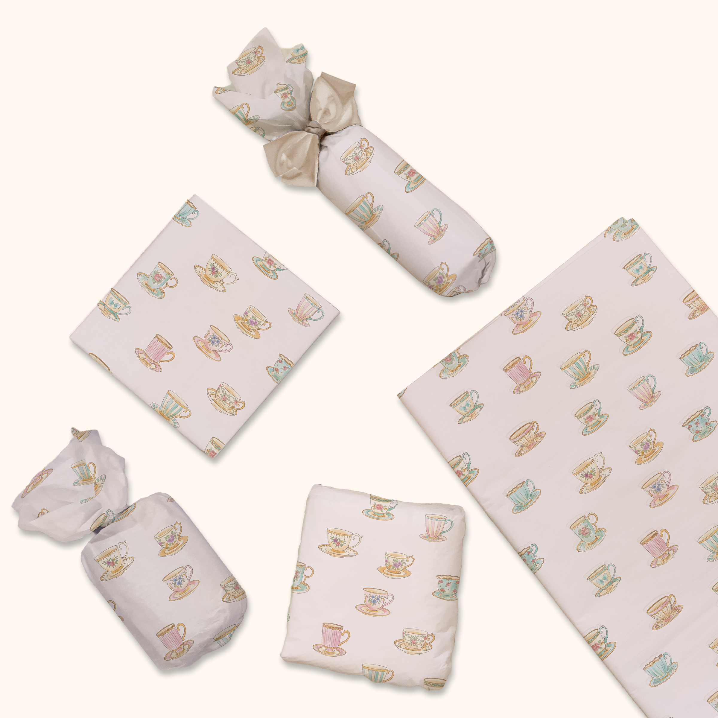 Tea Cups 20x30 Tissue Paper – Gift Wrapping & Boutique Packaging