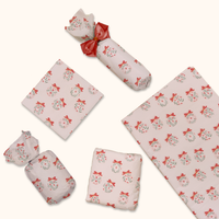 Vintage Floral Christmas Baubles Tissue Paper – 20 x 30 Holiday Gift Wrap Tissue Paper