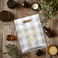 12x15 Buffalo Check Poly Merchandise Bags – Retail Bags with Die-Cut Handles (2 Mil)