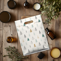 12x15 Fir Trees Designer Poly Plastic Merchandise Bags Premium Printed Bags