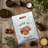 12x15 Farmer's Market Poly Merchandise Bags – Retail Bags with Die-Cut Handles (2 Mil)