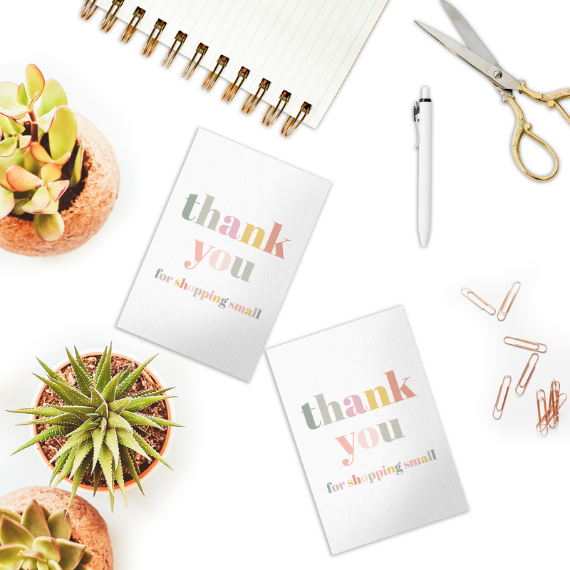 Thank You For Shopping Small Insert Cards for Business Customers