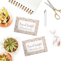 Pink Paisley Insert Cards for Business Customers