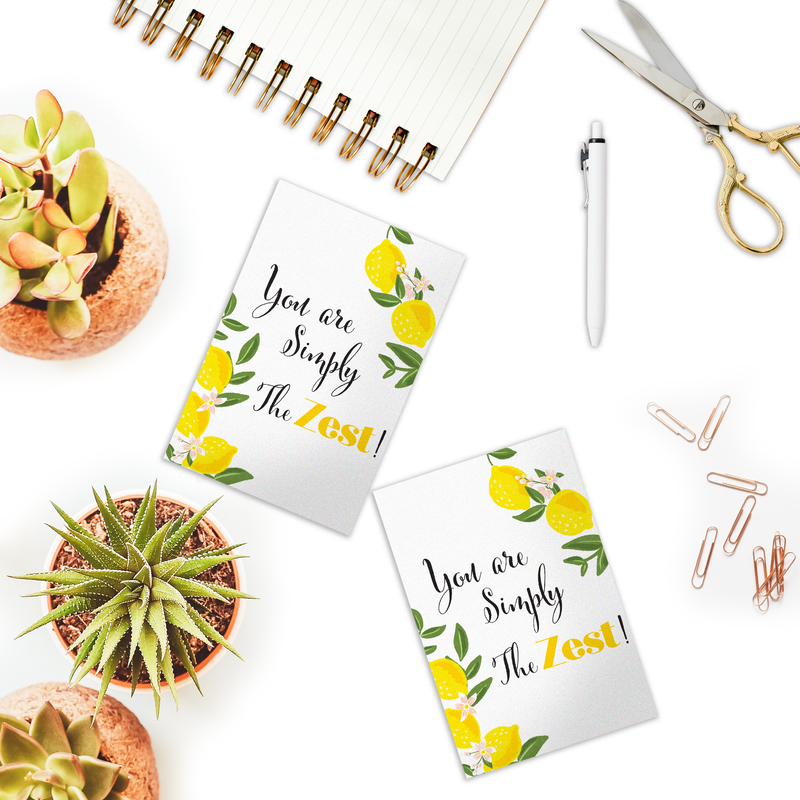 You're The Zest Insert Cards for Business Customers