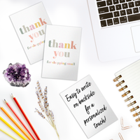 Thank You For Shopping Small Insert Cards for Business Customers