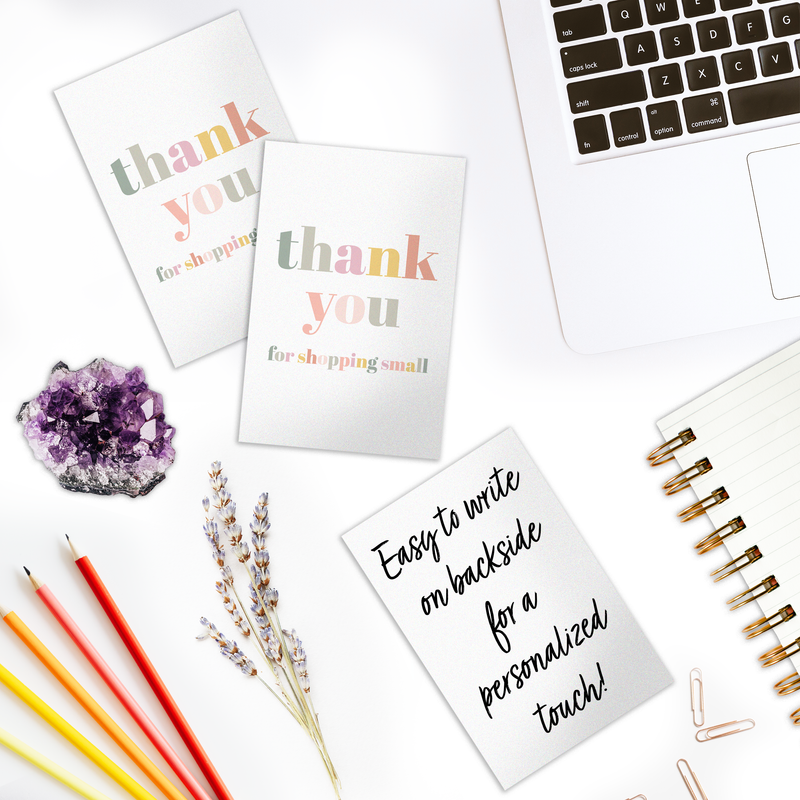 Thank You For Shopping Small Insert Cards for Business Customers