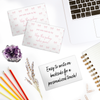 Pink Bows Insert Cards for Business Customers