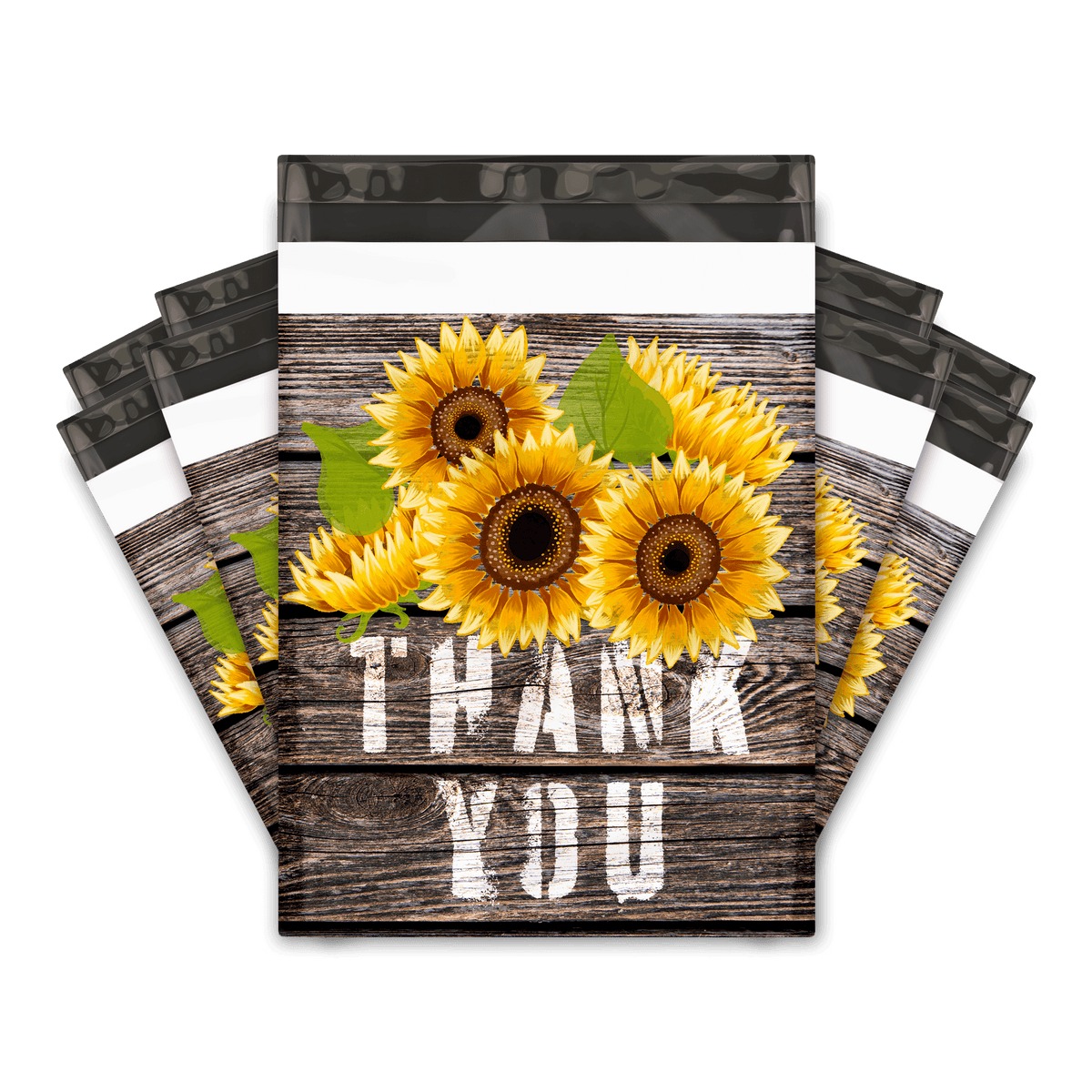 Sunflower Thank you Designer Poly mailers bags Pro supply Global
