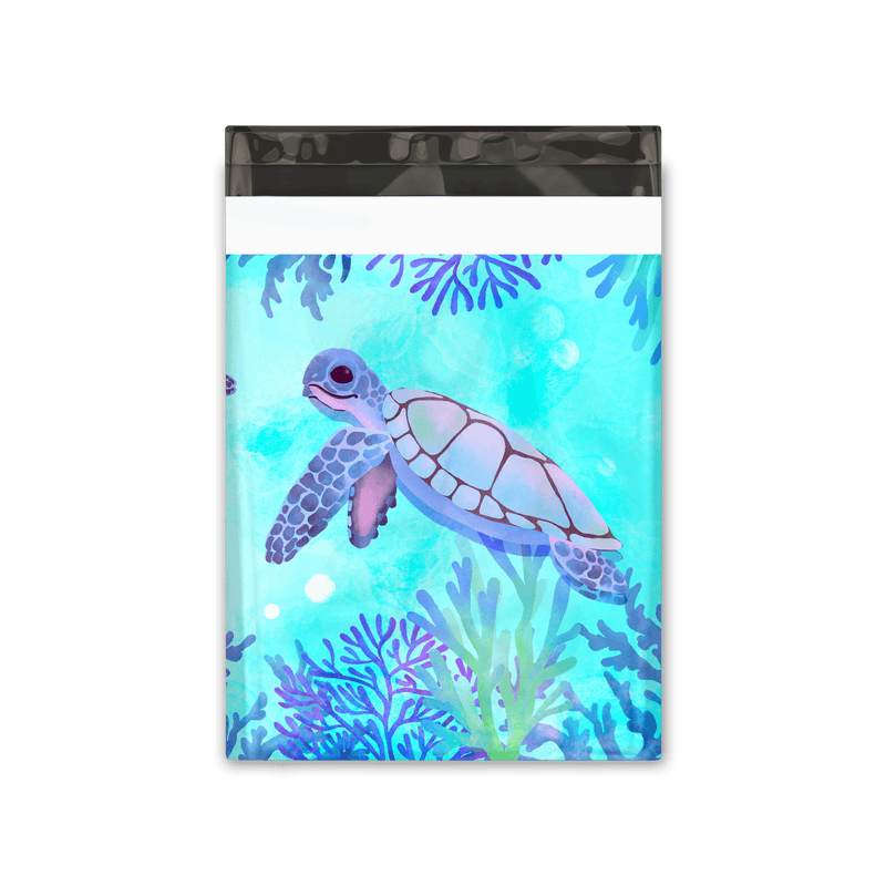 10x13 Sea Turtle Poly Mailers Shipping Envelopes Premium Printed Bags - Pro Supply Global