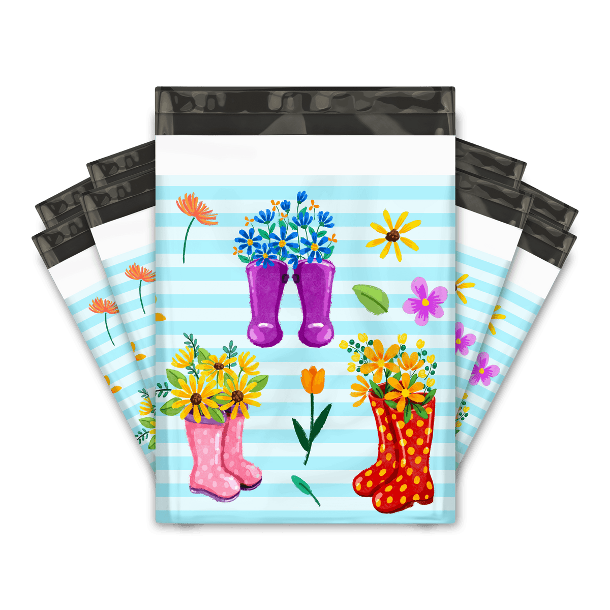 Colorful boots and flower Designer Poly mailers bags Pro supply Global