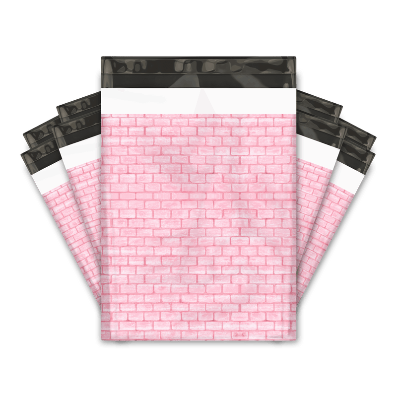  Pink Bricks Designer Poly Mailers Shipping Envelopes Premium Printed Bags