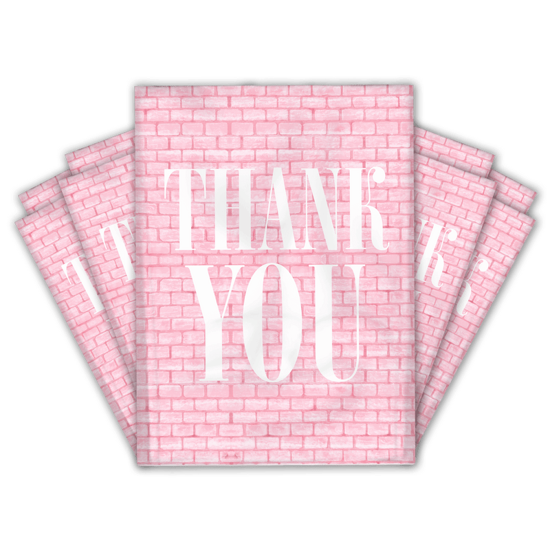  Pink Bricks Designer Poly Mailers Shipping Envelopes Premium Printed Bags