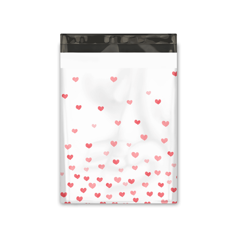 10x13 Fading Hearts Designer Poly Mailers Shipping Envelopes Premium Printed Bags - Pro Supply Global