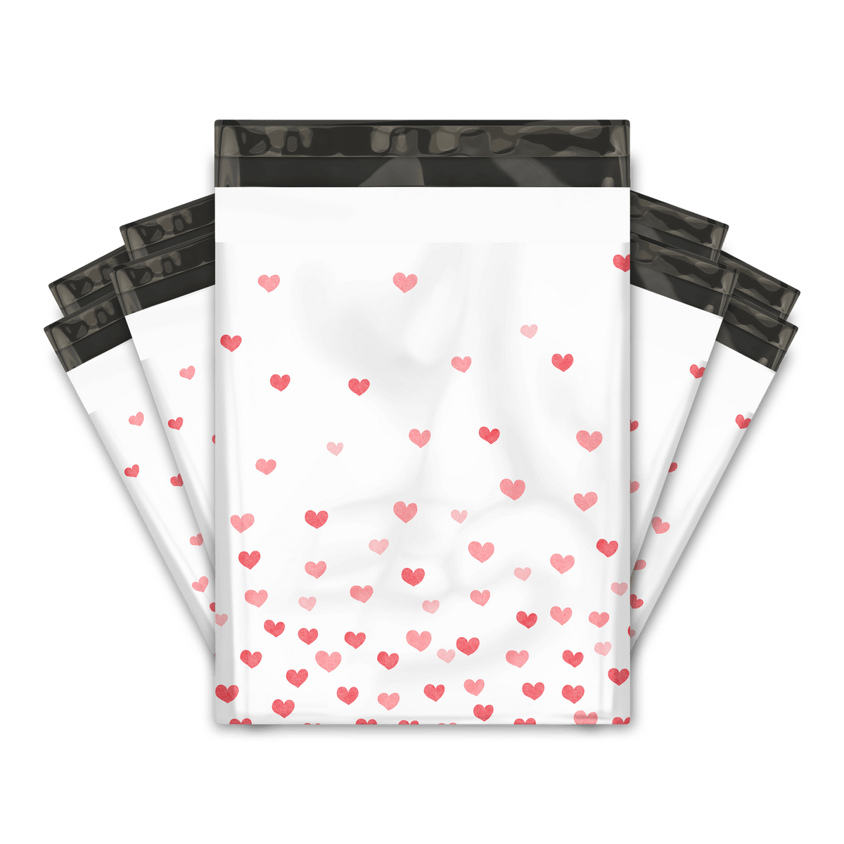  Fading Hearts Designer Poly Mailers Shipping Envelopes Premium Printed Bags