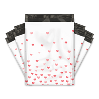  Fading Hearts Designer Poly Mailers Shipping Envelopes Premium Printed Bags