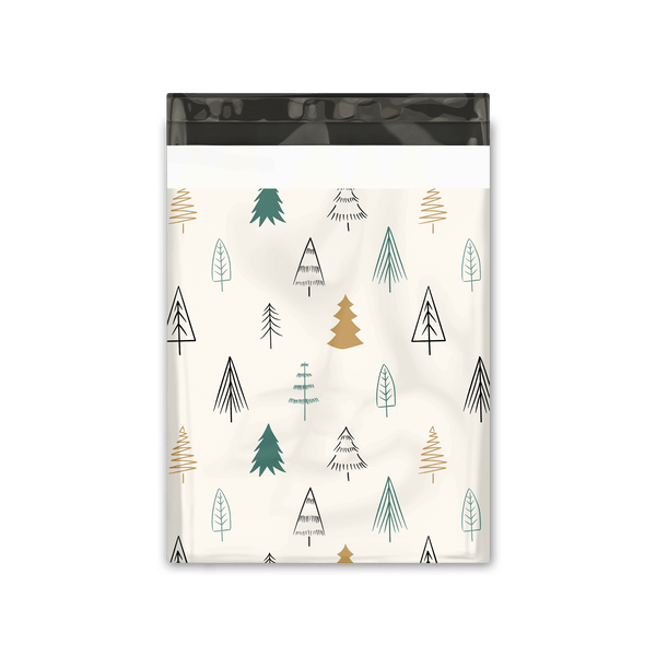 10x13 Fir Trees Designer Poly Mailers Shipping Envelopes Premium Printed Bags - Pro Supply Global